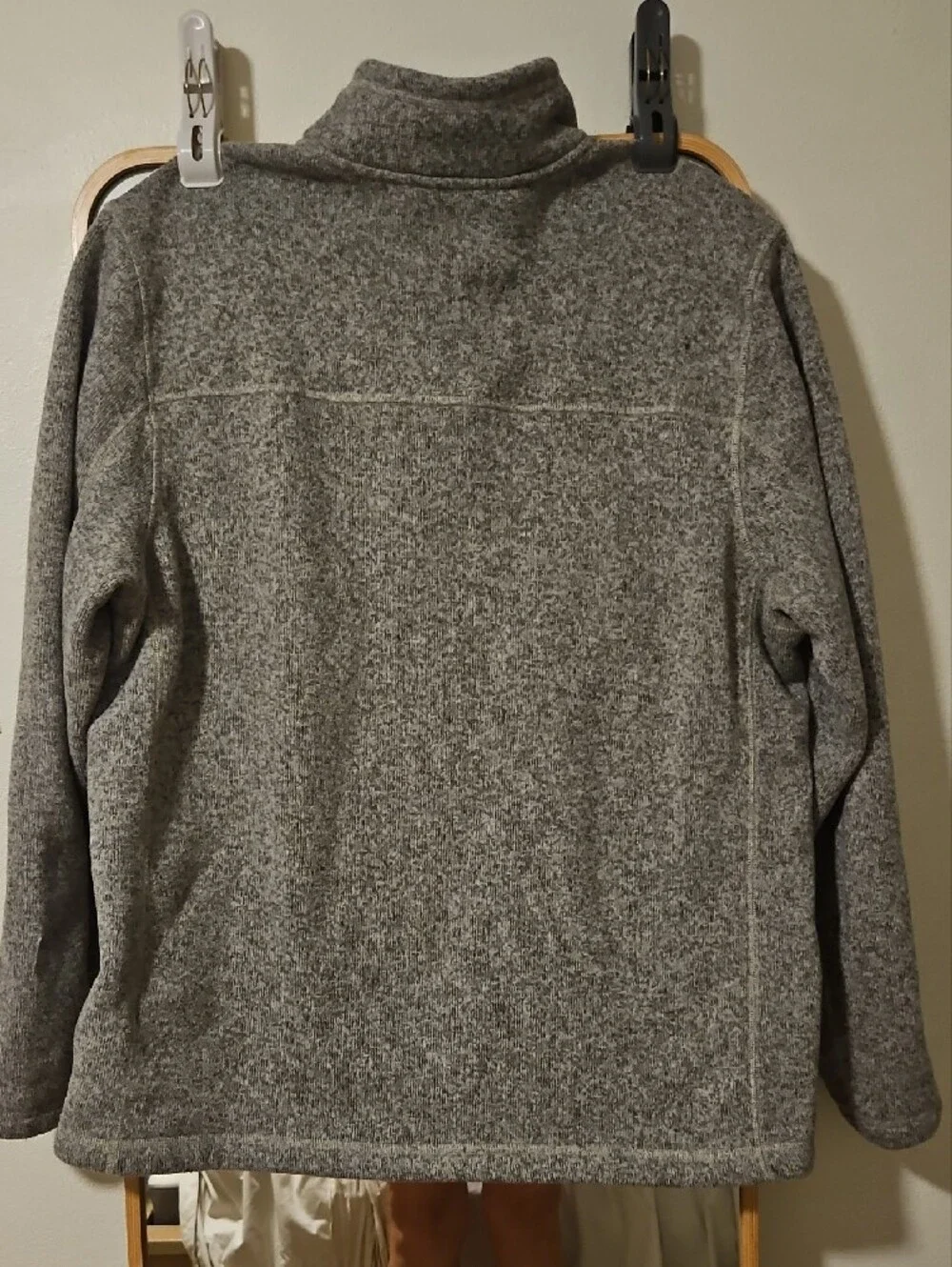 North Face Men's Gordon Lyons Heather Gray Half-Zip Fleece Pullover XL